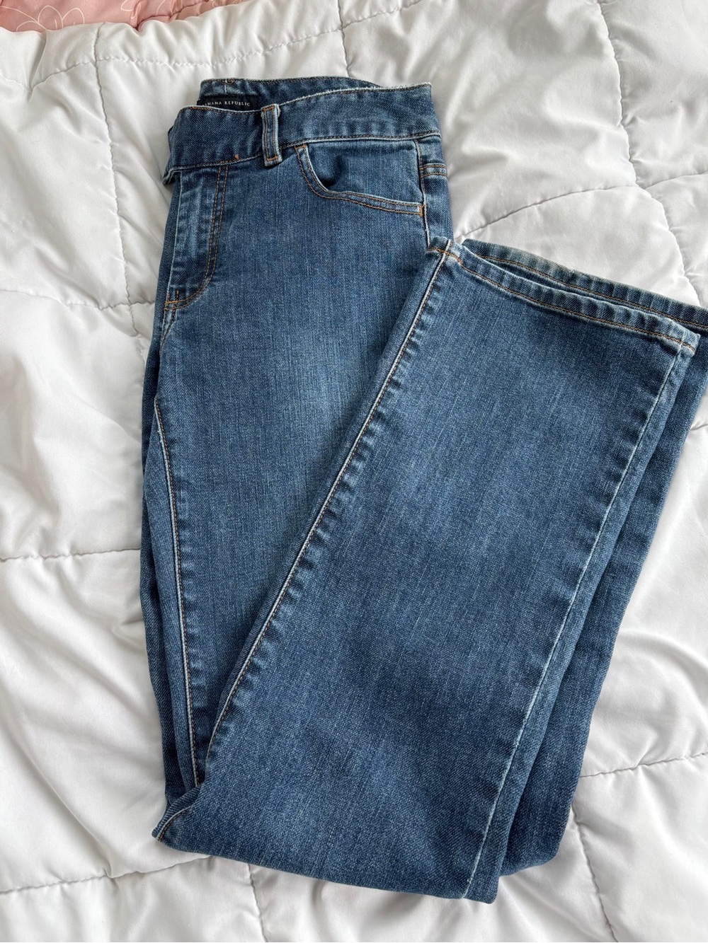 Banana Republic Jeans 6 Dark Wash Mid Rise Straight Bootcut Stretch
